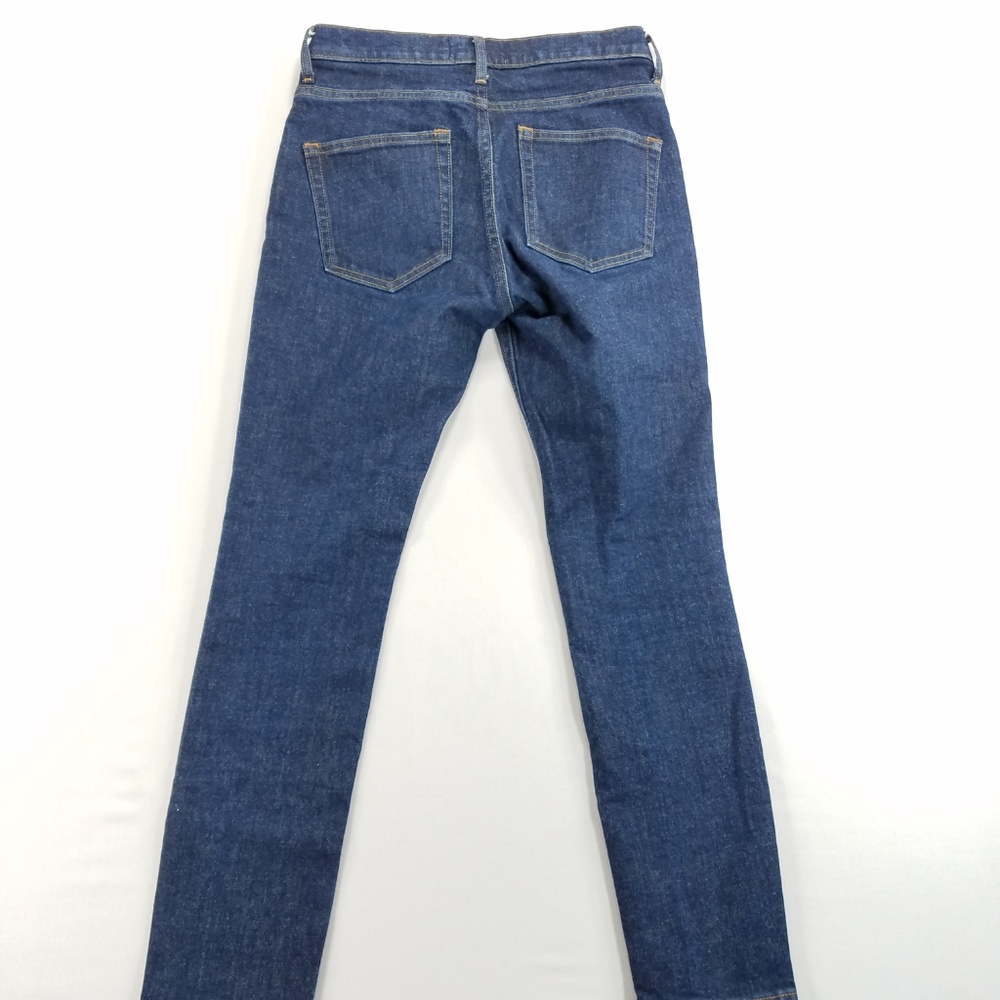 Everlane Blue Jeans Stretchy Dk Denim Mid-Rise Skinny Ankle Pants 27R (28x27) - Picture 1 of 14
